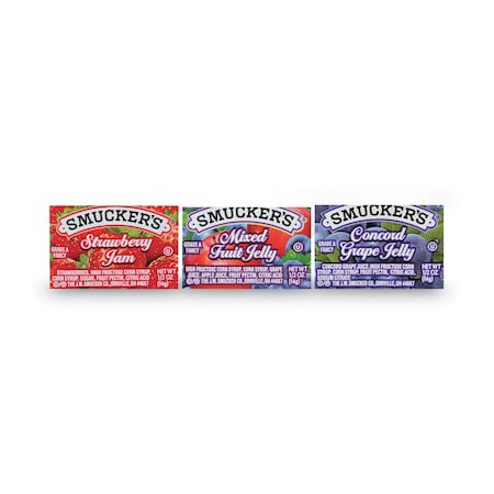 Smuckers Smucker's Jam Assortment, Single Serving Packs, 0.5 oz, PK200 5150000774